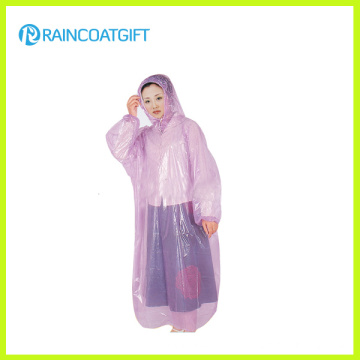 Rainwear descartável longo do PE (RPE-077)